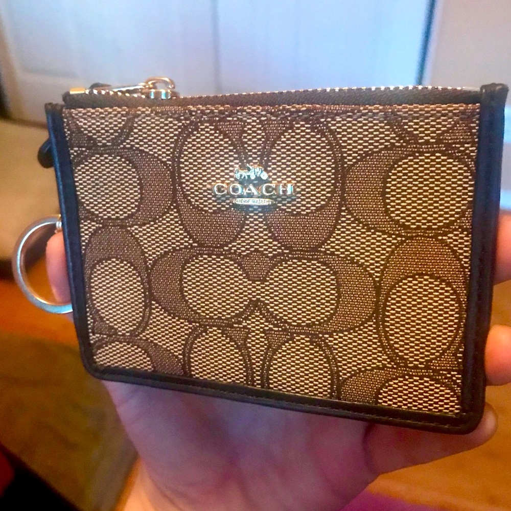 COACH Mini ID Skinny Wallet Keychain